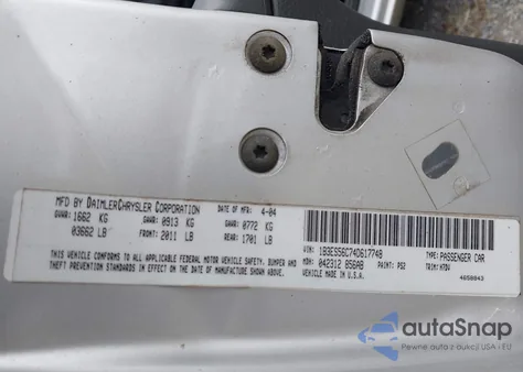 2004 Dodge Neon Sxt from USA, damaged, VIN 1B3ES56C74D617748